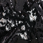 Disco Black and Silver Sequin